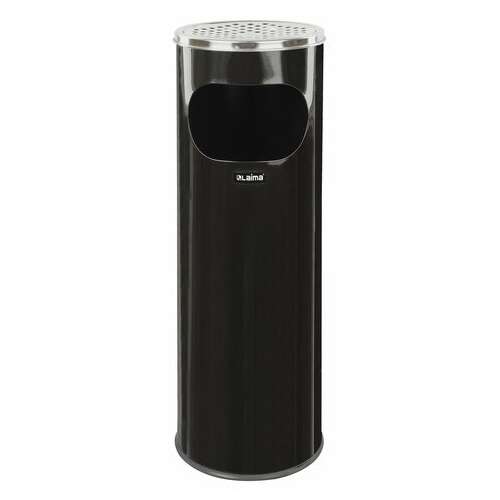  Урна с пепельницей 18 литров, 580х210 мм, нержавеющая сталь, черная, laima professional, 606298 | Урны-пепельницы