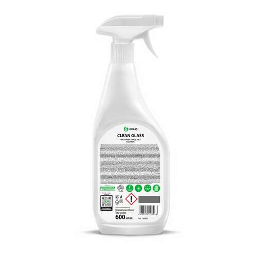  Средство для мытья стекол и зеркал 600 мл grass "clean glass", распылитель, 130600 | Средства для мытья стекол