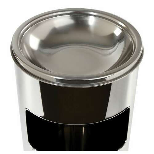  Урна с пепельницей 27 литров, 600х250 мм, нержавеющая сталь, зеркальная, laima professional, 606299 | Урны-пепельницы