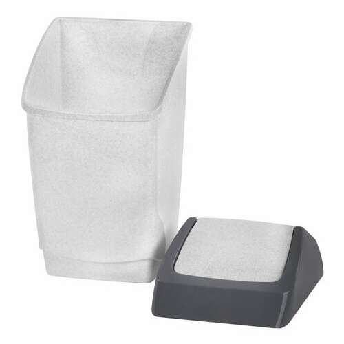  Ведро-контейнер 15 л, с крышкой (качающейся), для мусора, "хапс", 46х26х25 см, серое, idea, м 2471 | Контейнеры и ведра для мусора