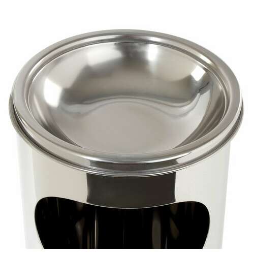  Урна с пепельницей 18 литров, 580х210 мм, нержавеющая сталь, зеркальная, laima professional, 606297 | Урны-пепельницы