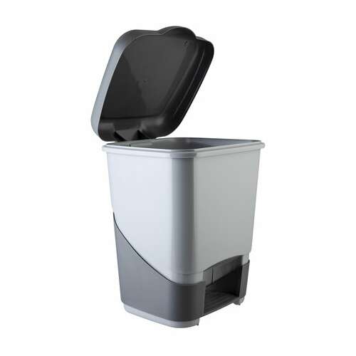 Ведро-контейнер 20 л с педалью, для мусора, 43х33х33 см, цвет серый/графит, 428-серый, 434280165  Ведро-контейнер 20 л с педалью, для мусора, 43х33х33 см, цвет серый/графит, 428-серый, 434280165 | Контейнеры и ведра для мусора