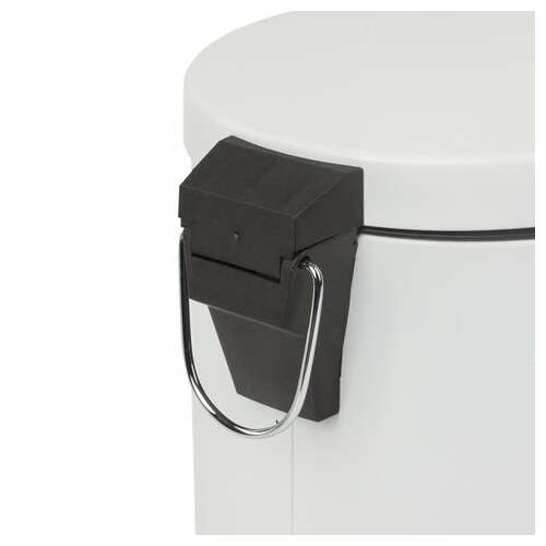  Ведро-контейнер для мусора (урна) с педалью laima "classic", 5 л, белое, глянцевое, металл, со съемным внутренним ведром, 604947 | Контейнеры и ведра для мусора