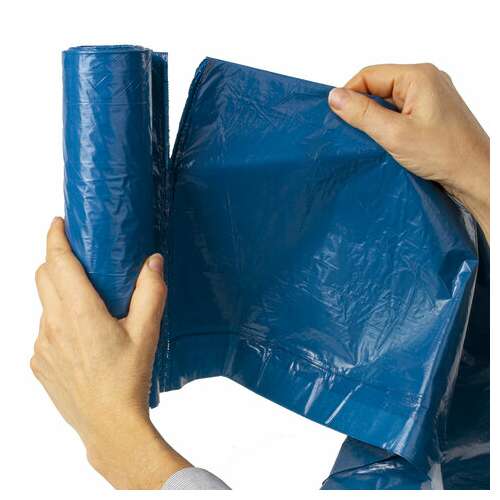  Мешки для мусора с завязками 120 л. синие, в рулоне 10 шт., прочные, пвд 35 мкм, 67х90 см, laima, 601399 | Мешки для мусора универсальные