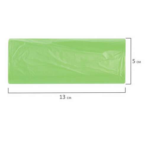  Мешки для мусора биоразлагаемые 30 л зеленые в рулоне 20 шт. прочные, пнд 10 мкм, 50х60 см, laima, 601400 | Мешки для мусора универсальные