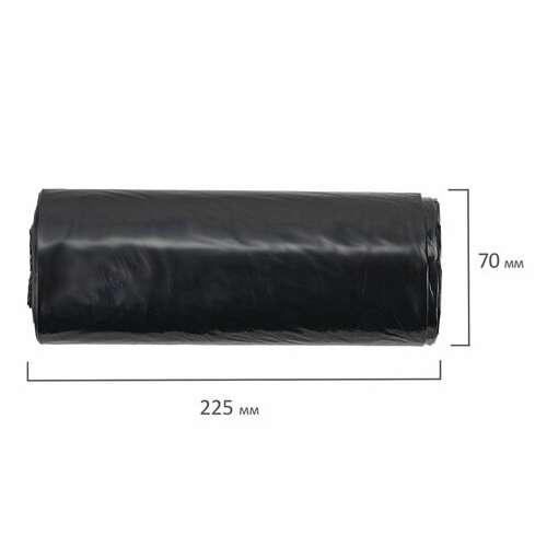  Мешки для мусора 160-190 л черные в рулоне 10 шт., пвд 23 мкм, 90х120 см, любаша "эконом плюс", 607681 | Мешки для мусора универсальные
