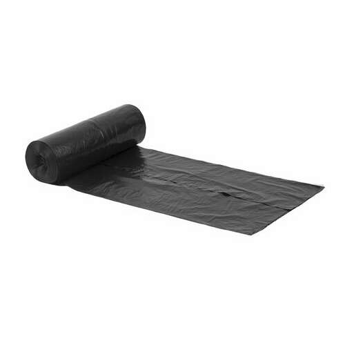  Мешки для мусора 120 л, черные, в рулоне 10 шт., пвд 30 мкм, 65х100 см, любаша, 608096 | Мешки для мусора универсальные