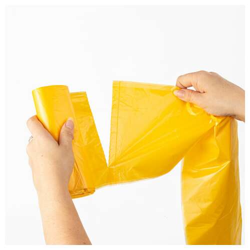  Мешки для раздельного сбора мусора 60 л желтые в рулоне 20 шт., пнд 10 мкм, 58х68 см, laima, 606701, 3804 | Мешки для мусора универсальные
