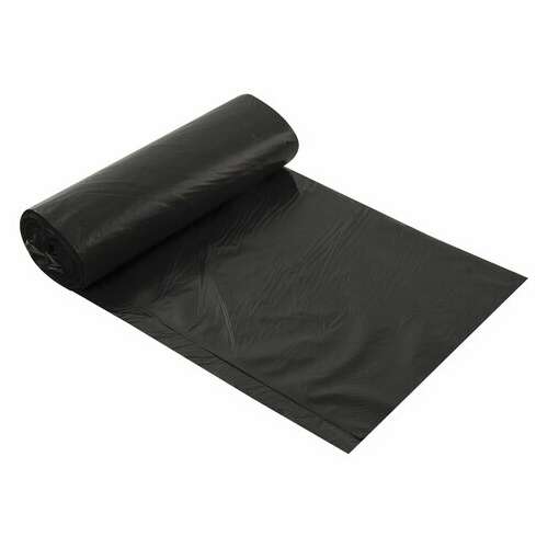  Мешки для мусора 180 л черные в рулоне 10 шт., пвд 24 мкм, 80х106 см, любаша эконом, 605336 | Мешки для мусора универсальные