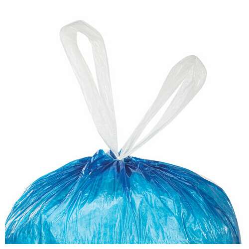  Мешки для мусора с завязками 35 л, синие, в рулоне 30 шт., пнд 13 мкм, 48х52 см, любаша, 608095 | Мешки для мусора универсальные