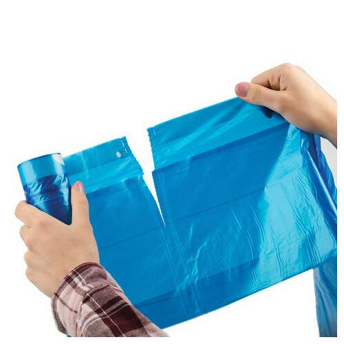  Мешки для мусора с завязками 35 л, синие, в рулоне 30 шт., пнд 13 мкм, 48х52 см, любаша, 608095 | Мешки для мусора универсальные