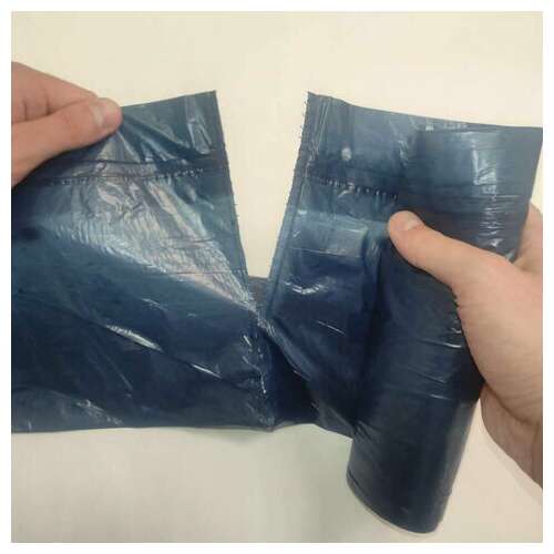  Мешки для мусора 120 л, с завязками, синие, в рулоне 10 шт., пвд, 30 мкм, 70х110 см, кб, "ultra", 1725 | Мешки для мусора универсальные