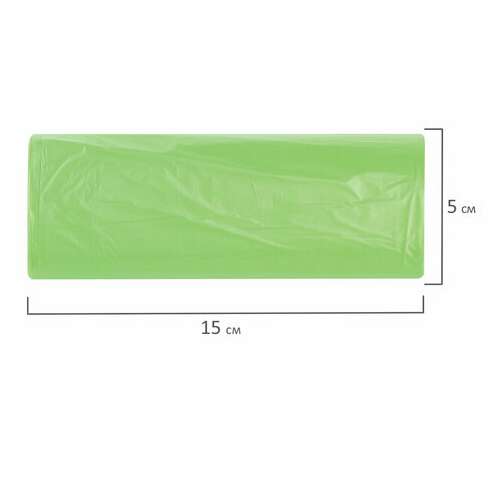  Мешки для мусора биоразлагаемые 60 л зеленые в рулоне 20 шт. прочные, пнд 15 мкм, 60х70 см, laima, 601401 | Мешки для мусора универсальные