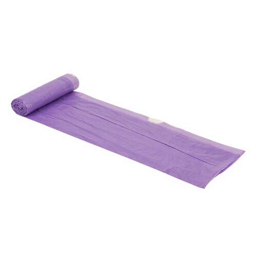  Мешки для мусора с завязками laima "ultra" 35 л, фиолетовые, в рулоне 20 шт., прочные, пнд 13 мкм, 50х60 см, 607685 | Мешки для мусора универсальные