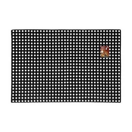  Коврик входной резиновый крупноячеистый грязезащитный 100х150 см, толщина 22 мм, черный, vortex | Коврики входные грязезащитные