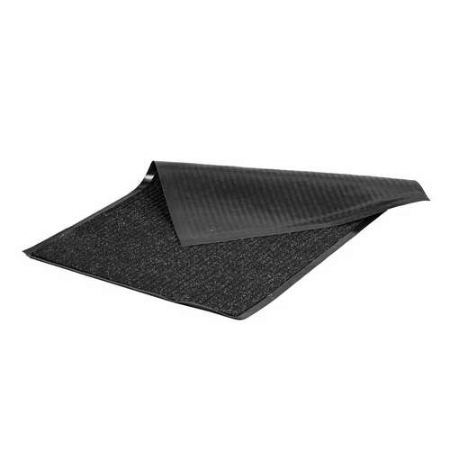  Коврик входной ворсовый влаго-грязезащитный 40х60 см, толщина 7 мм, ребристый, черный, laima, 602863 | Коврики входные грязезащитные