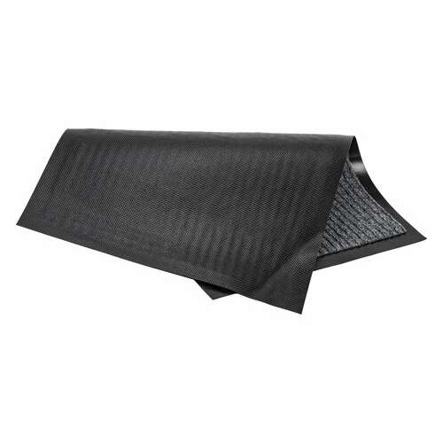 Коврик входной ворсовый влаго-грязезащитный 40х60 см, толщина 7 мм, ребристый, серый, laima, 602861  Коврик входной ворсовый влаго-грязезащитный 40х60 см, толщина 7 мм, ребристый, серый, laima, 602861 | Коврики входные грязезащитные