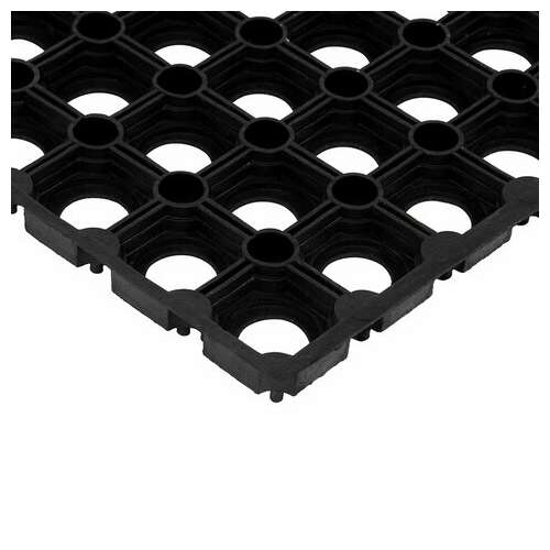  Коврик входной резиновый крупноячеистый грязезащитный 50х100 см, толщина 22 мм, черный, vortex | Коврики входные грязезащитные