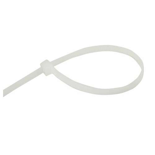  Хомуты (стяжки), нейлоновые, 3,6 мм х 250 мм, комплект 100 шт., белые, европодвес, 57-0250 | Хомуты (стяжки)