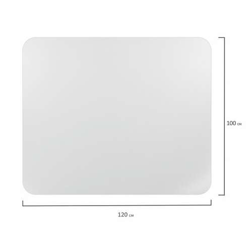  Коврик защитный напольный brabix, полипропилен, 100х120 см, матовый, толщина 1,2 мм, 606623 | Защитные покрытия