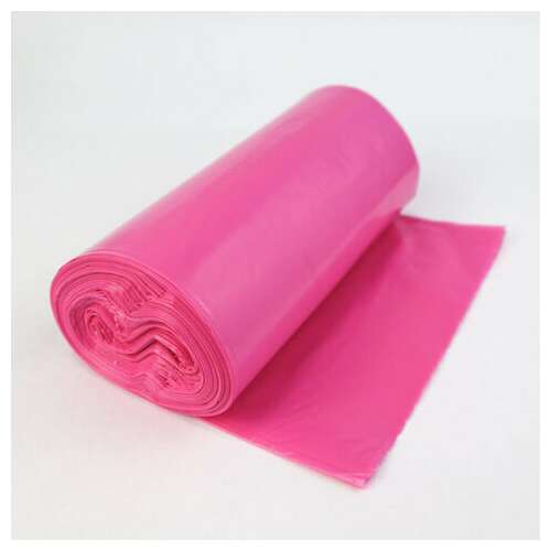  Мешки для мусора 30 л, малиновые, в рулоне, 20 шт., пвд 19 мкм, 51х53 см, шоубокс, rubber flex, avikomp, 40370 | Мешки для мусора универсальные