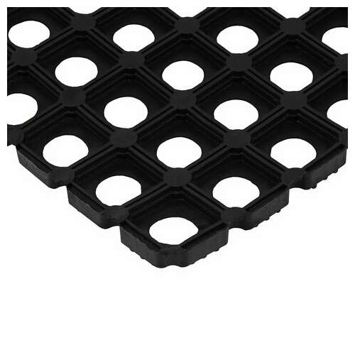  Коврик входной резиновый крупноячеистый грязезащитный, 50х100 см, толщина 16 мм, черный, vortex | Коврики входные грязезащитные