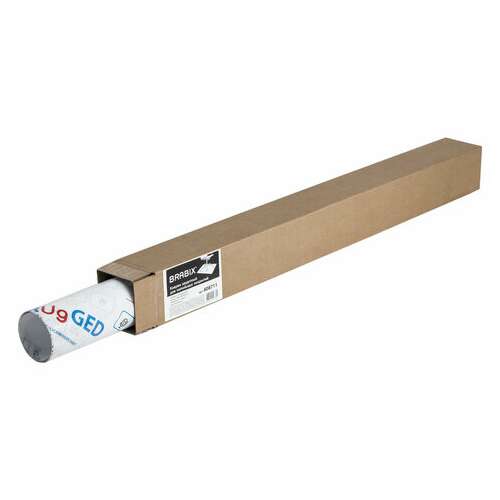  Коврик защитный напольный brabix, поликарбонат, 90х120 см, глянец, толщина 0,8 мм, рулон в коробе, 608711, 1008091200 | Защитные покрытия