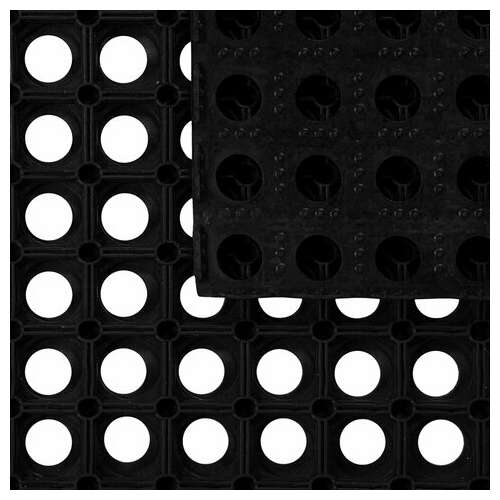  Коврик входной резиновый крупноячеистый грязезащитный 100х150 см, толщина 22 мм, черный, vortex | Коврики входные грязезащитные