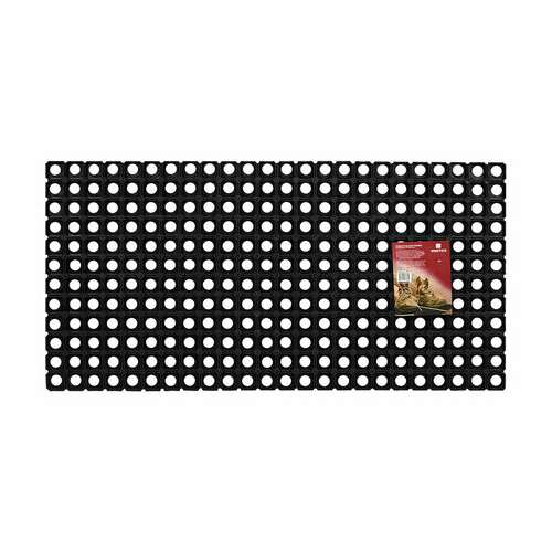  Коврик входной резиновый крупноячеистый грязезащитный, 50х100 см, толщина 16 мм, черный, vortex | Коврики входные грязезащитные