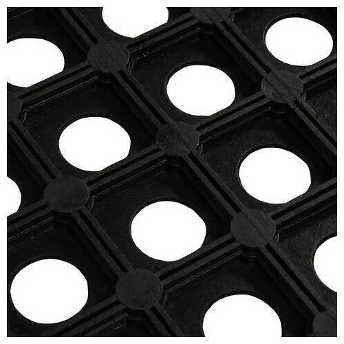  Коврик входной резиновый крупноячеистый грязезащитный, 50х100 см, толщина 16 мм, черный, vortex | Коврики входные грязезащитные