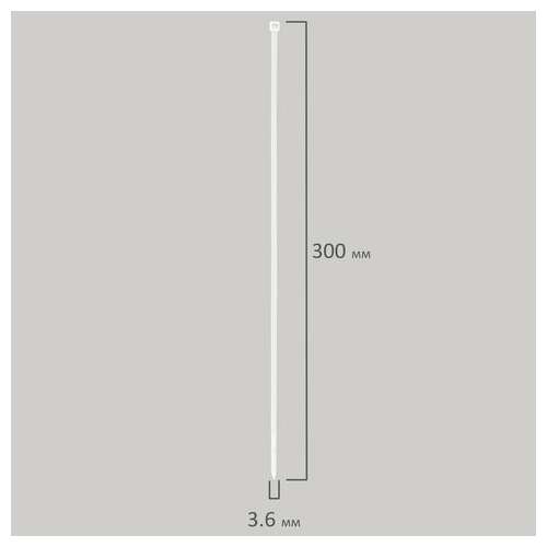 Стяжка (хомут) нейлоновая сверхпрочная power lock, 3,6x300 мм, комплект 100 шт., белая, sonnen, 607923  Стяжка (хомут) нейлоновая сверхпрочная power lock, 3,6x300 мм, комплект 100 шт., белая, sonnen, 607923 | Хомуты (стяжки)