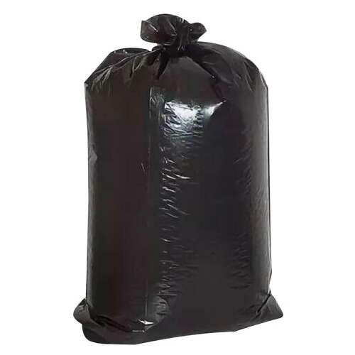  Мешки для мусора 200 л, черные, в пачке 50 штук, прочные, пвд 37 мкм, 90х130 см, 608328 | Мешки для мусора универсальные