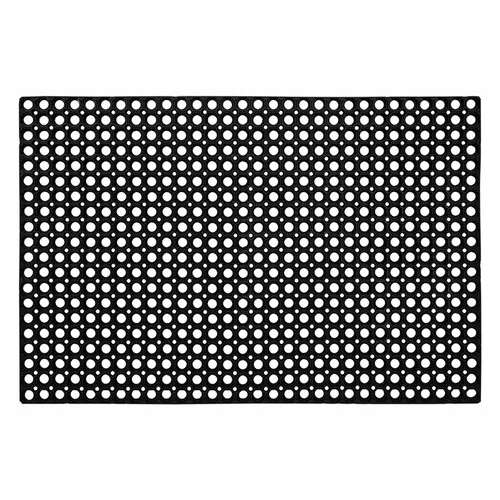  Коврик входной резиновый крупноячеистый грязезащитный, 80х120 см, толщина 16 мм, черный, vortex, 20003 | Коврики входные грязезащитные