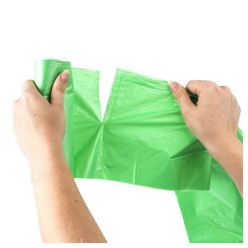  Мешки для мусора биоразлагаемые 60 л, зеленые, рулон 20 шт., пнд 15 мкм, 60х70 см, любаша, 608099 | Мешки для мусора универсальные