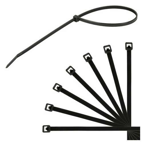  Стяжка (хомут) нейлоновая сверхпрочная power lock, 3,6x300 мм, комплект 100 шт., черная, sonnen, 607917 | Хомуты (стяжки)