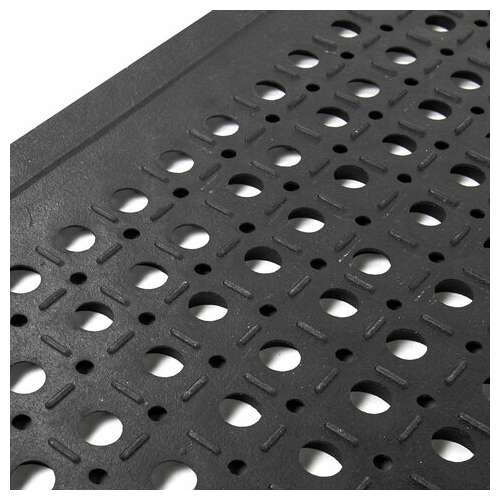  Коврик входной резиновый грязесборный перфорированный, 90х150 см, толщина 12 мм, laima expert, 607816 | Коврики входные грязезащитные
