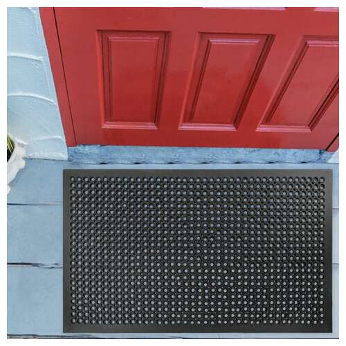  Коврик входной резиновый грязесборный перфорированный, 90х150 см, толщина 12 мм, laima expert, 607816 | Коврики входные грязезащитные