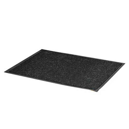  Коврик входной ворсовый влаго-грязезащитный 60х90 см, толщина 7 мм, ребристый, черный, laima, 602869 | Коврики входные грязезащитные