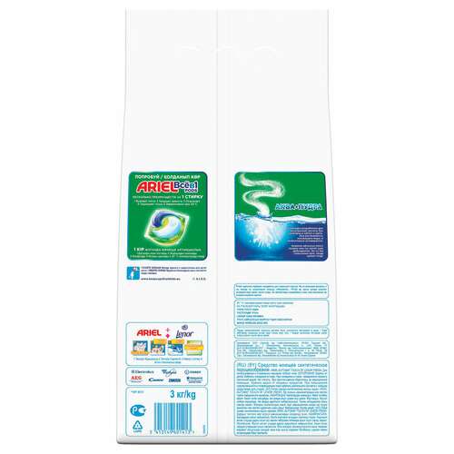  Стиральный порошок-автомат 3 кг, ariel (ариэль) "ленор эффект" | Стиральные порошки