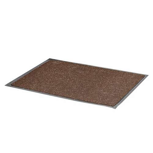  Коврик входной ворсовый влаго-грязезащитный 60х90 см, толщина 7 мм, ребристый, коричневый, laima, 602868 | Коврики входные грязезащитные
