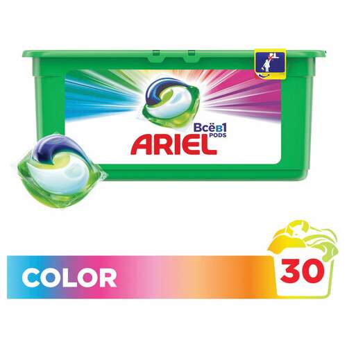  Капсулы для стирки белья 30 шт. по 27 г ariel (ариэль) color, 1001920 | Стиральные порошки
