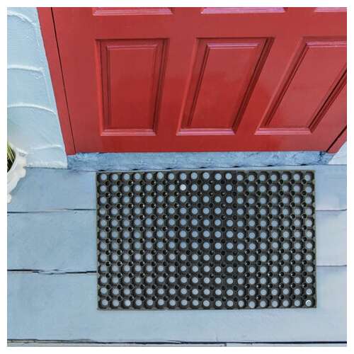  Коврик входной резиновый грязесборный ячеистый, 40х60 см, толщина 16 мм, laima expert, 607810 | Коврики входные грязезащитные