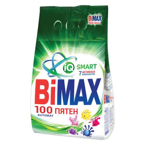  Стиральный порошок-автомат 3 кг, bimax "100 пятен" (нэфис косметикс), 502-1 | Стиральные порошки