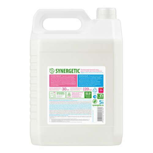  Гель для стирки 5 л synergetic "для детского белья", 109501 | Стиральные порошки