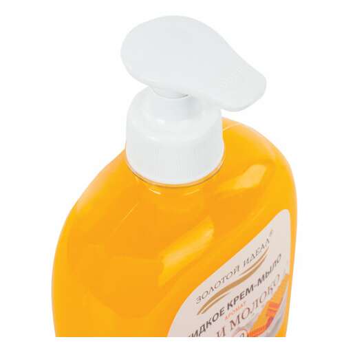  Мыло-крем жидкое 500 г золотой идеал "мед и молоко", дозатор, 606787 | Мыло жидкое