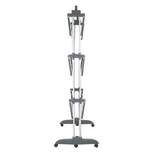 Сушилка напольная для белья раскладная многофункциональная, 3 уровня, на колесах, "super compact", складное основание, laima home, 608462  Сушилка напольная для белья раскладная многофункциональная, 3 уровня, на колесах, "super compact", складное основание, laima home, 608462 | Сушилки для белья