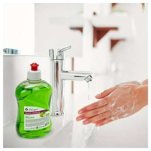  Мыло жидкое 500 мл, мелодия "яблоко", пуш-пул, 604786 | Мыло жидкое