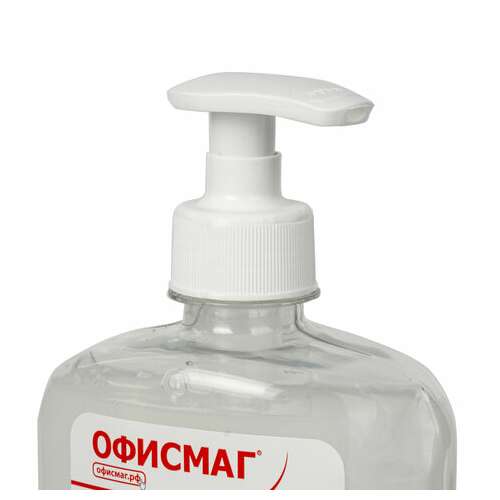  Мыло-крем жидкое 300 г офисмаг, "премиум жемчужное", с антибактериальным эффектом, дозатор, 606782 | Мыло жидкое