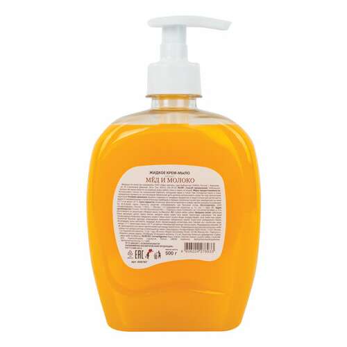  Мыло-крем жидкое 500 г золотой идеал "мед и молоко", дозатор, 606787 | Мыло жидкое