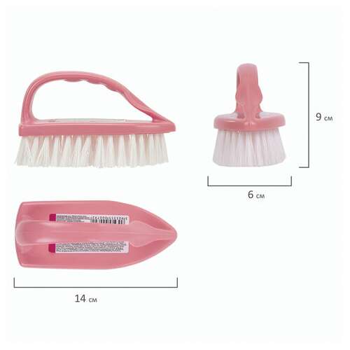  Щетка для одежды/обуви, большая, 9х14х6 см, пластик, цвет ассорти, "утюжок", york, 40010 | Щетки для обуви и одежды